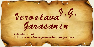 Veroslava Garašanin vizit kartica